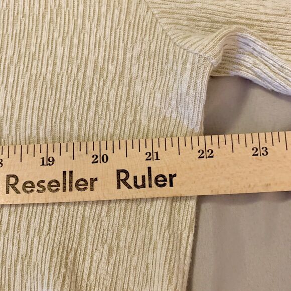 J. Jill Pure Sage Cream Blouse XS Women Linen Blend Textured BohoChic Earthy - Picture 8 of 16